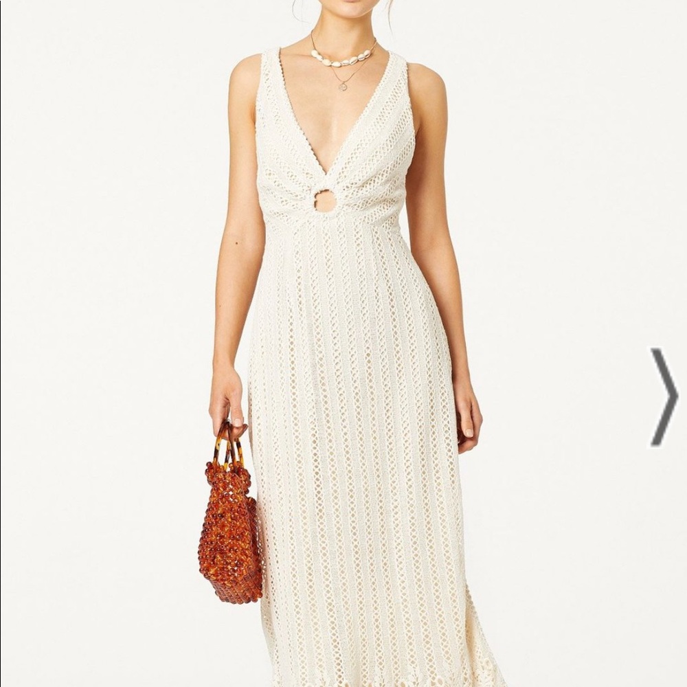 NWT Stevie May Alpine midi dress cream
